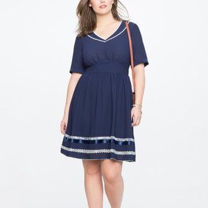 Gorgeous Eloquii Blue Retro Dress